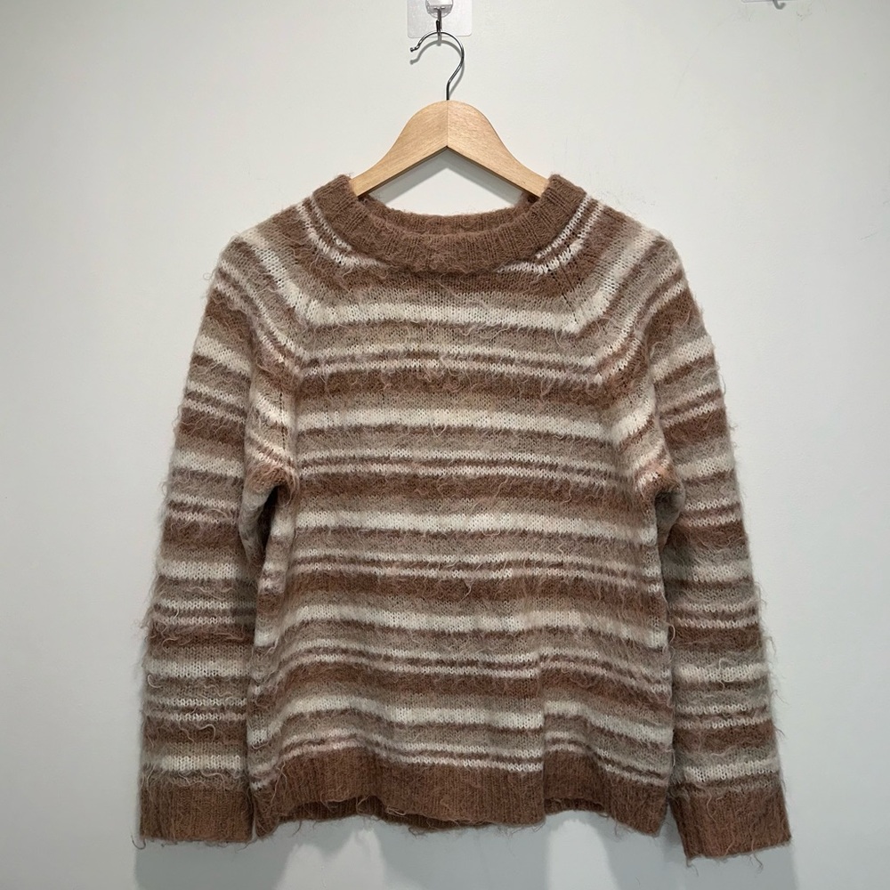 Moussy mohair blend striped sweater sz S #M2